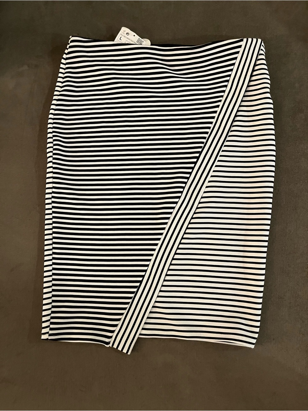 Zara Black and White Striped Skirt - NWT